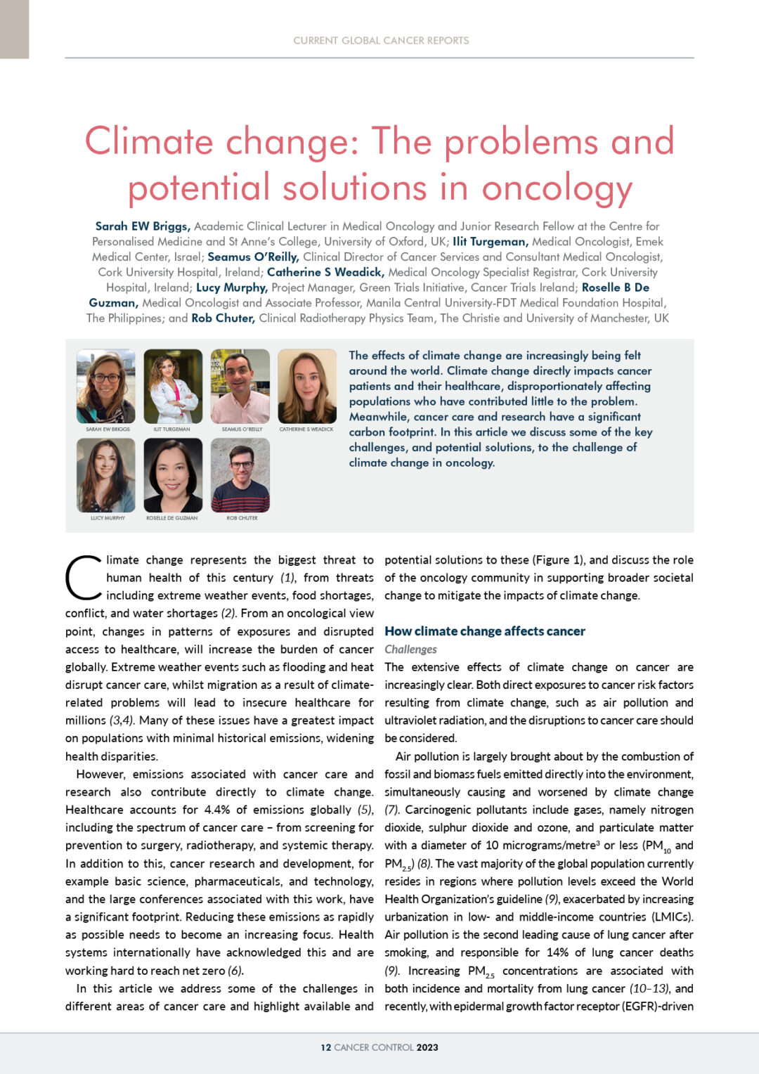 Homepage Cancer Control